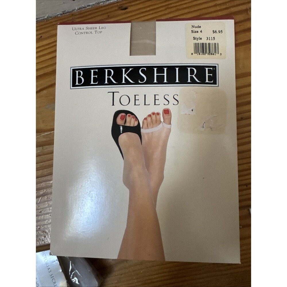 Berkshire Hose Without Toes Plus Sz 4 Nude Sheer Control Top Toeless Pantyhose